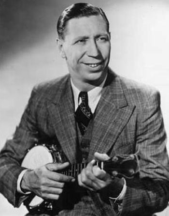 George Formby playing the Banjolele